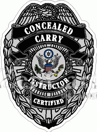 Concealed Carry Instructor Badge Decal