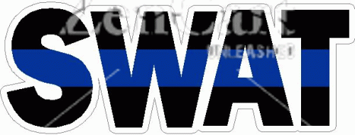 SWAT Thin Blue Line Decal