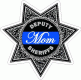 Deputy Sheriffs Mom Blue Line Badge Decal