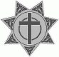 Police 7 Point Badge with Cross Decal