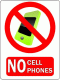 No Cell Phones Decal