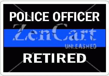 Thin Blue Line Police Officer Retired Decal
