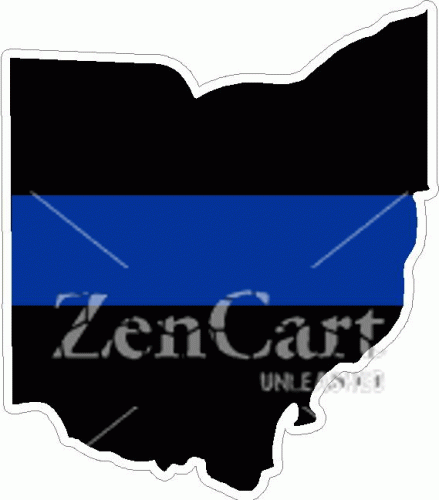 State of Ohio Thin Blue Line Decal