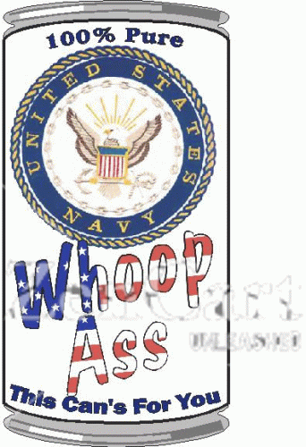 A Can Of U.S. Navy Whoop Ass Decal