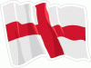 England Flag Waving Decal