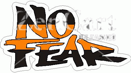 Orange Line No Fear Fugitive Recovery Decal
