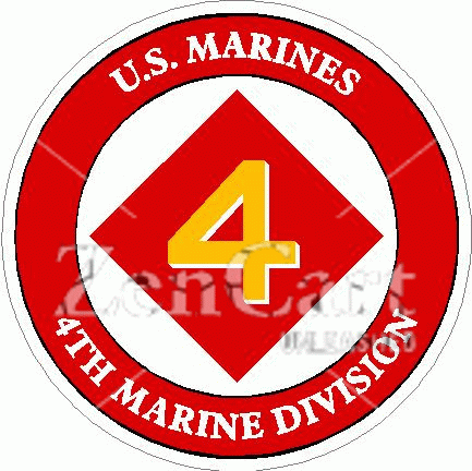 US Marines 4th Marine Division Decal