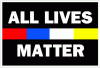 All Lives Matter Blue Red White Yellow Line Decal