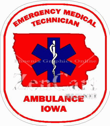 Iowa Ambulance Emergency Medical Technician Decal