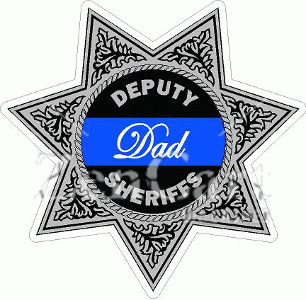 Thin Blue Line Deputy Sheriff\'s Dad Decal