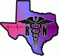 Texas State RN Pink Purple & Blue