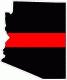 State of Arizona Thin Red Line Decal