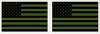 OD Green US Flag Decal Set