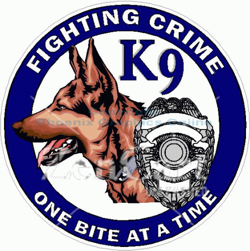K-9 Fighting Crime One Bite At A Time Decal