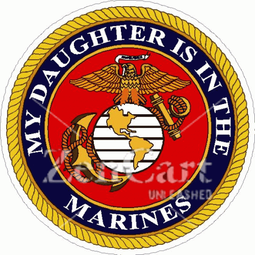 My Daughter Is In The Marines Decal