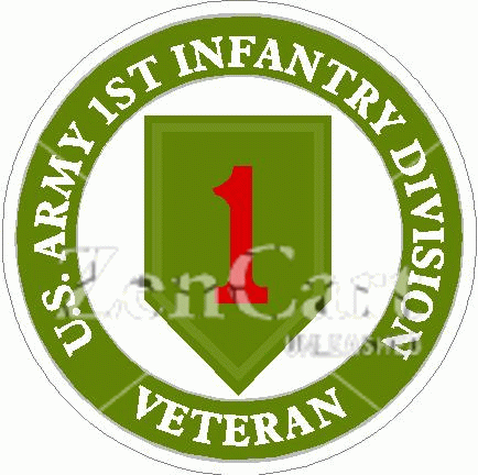 US Army 1st Infantry Division Veteran Decal