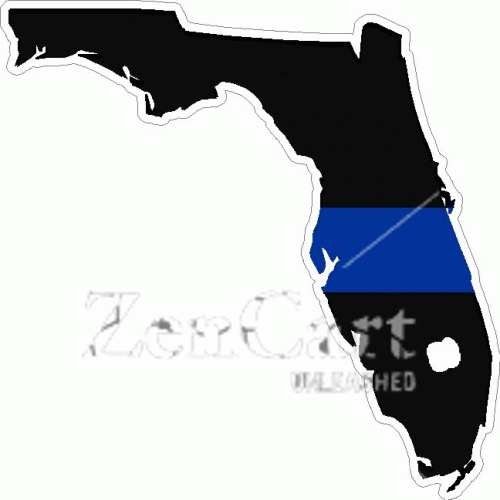 State of Florida Thin Blue Line Decal