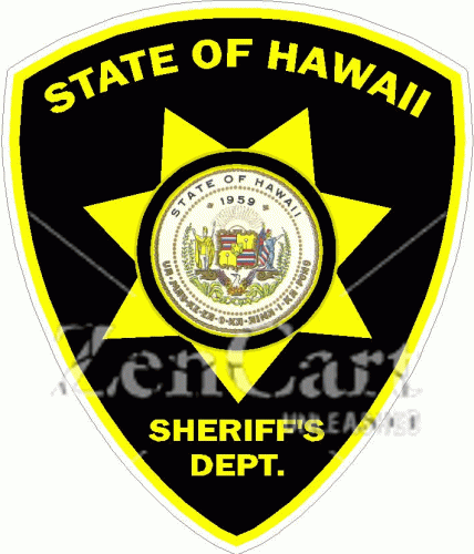 State of Hawaii Sheriffs Dept. Decals