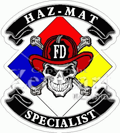 Haz-Mat Specialist Skull & Cross Bones Decal