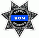 Deputy Sheriffs Son Blue Line Badge Decal