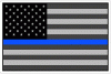 Thin Blue Line U.S. Flag Decal