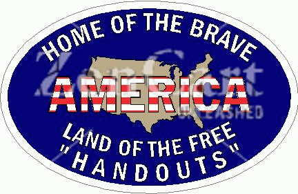 America Land of The Brave Home of The Free Handouts decal
