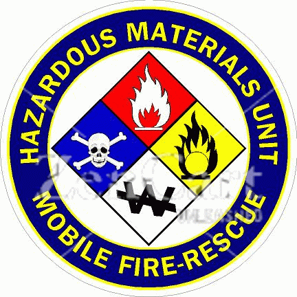 Hazardous Materials Unit Mobile Fire-Rescue Decal