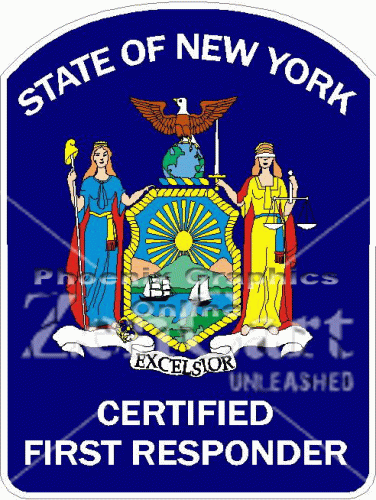 State of New York Certified First Responder Decal