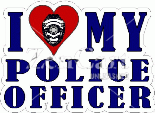 I Love My Police Officer Decal