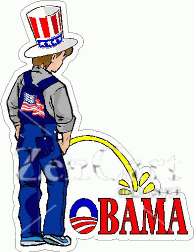 Pee On Obama Decal