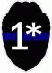 1 Ass To Risk Thin Blue Line Shield Decal