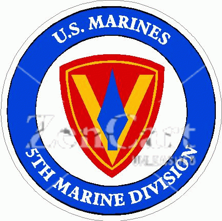 US Marines 5th Marine Division Decal