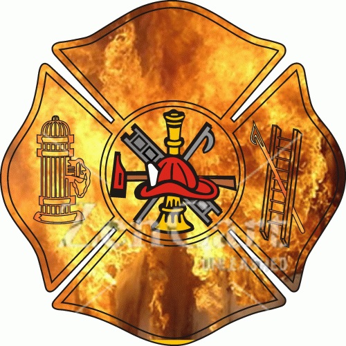 Maltese Cross / Working Fire Decal