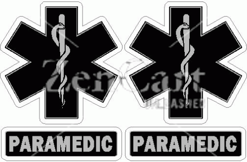 Subdued / Black Paramedic Decal Set