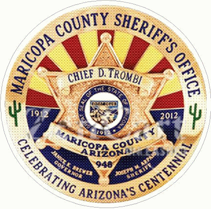 Maricopa Couhnty Sheriff\'s Office AZ 1912-2012 Decal