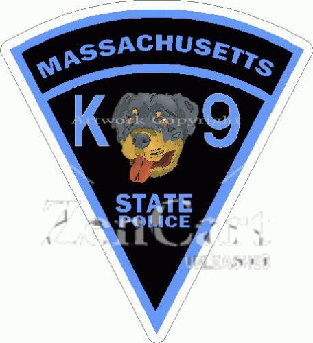Massachusetts State Police K-9 Decal