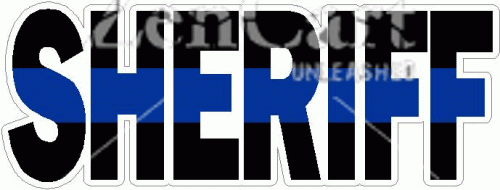 SHERIFF Thin Blue Line Decal
