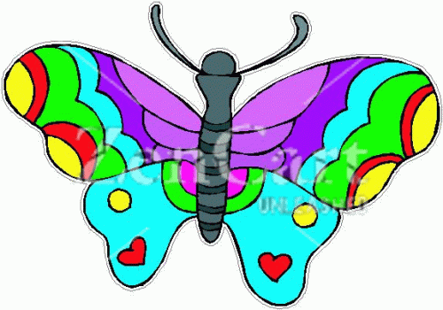 Rainbow Butterfly Decal