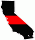 State of California Thin Red Line Decal