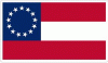 Confederate Flag 13 Stars & Bars First National Decal