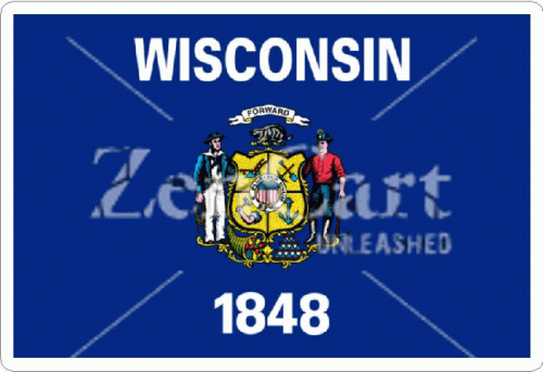 Wisconsin State Flag Decal