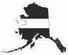 State of Alaska Thin White Line Decal