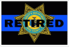 Sheriff's Dept Nassau County NY Blue Line Retired Decal