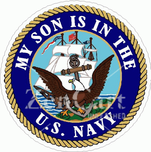 My Son Is In The U.S. Navy Decal