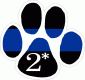 2 Ass To Risk Thin Blue Line K-9 Paw Deca
