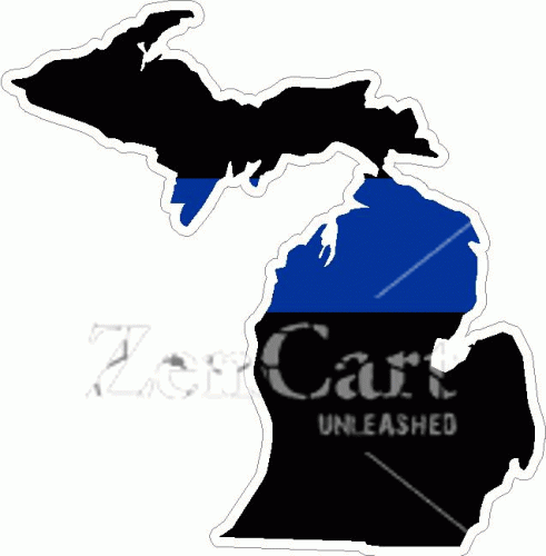 State of Michigan Thin Blue Line Decal