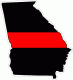 State of Georgia Thin Red Line Decal