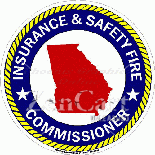 Georgia Insurance and Safety Fire Commissioner Decal