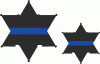 Blue Line Sheriffs 6 Point Star Decal