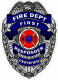 Fire Dept. First Responder Badge Decal